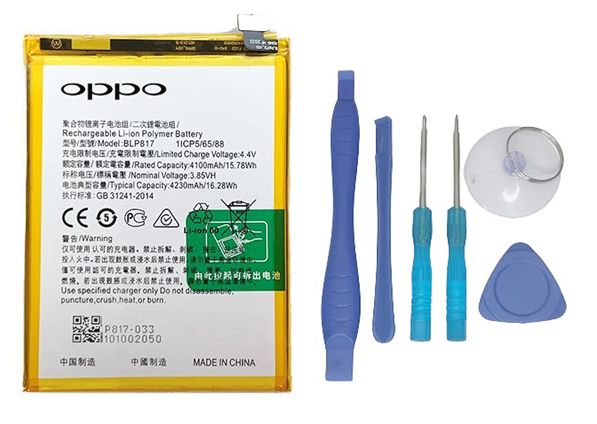 Oppo A15S - BLP817 - Uyumlu Batarya Pil Sıfır Orijinal + TAMİR SETİ