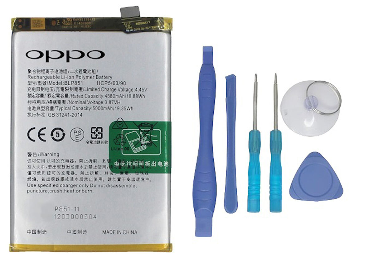 Oppo A95 -4g - Blp851 -Uyumlu Batarya Pil Sıfır Orijinal + TAMİR SETİ