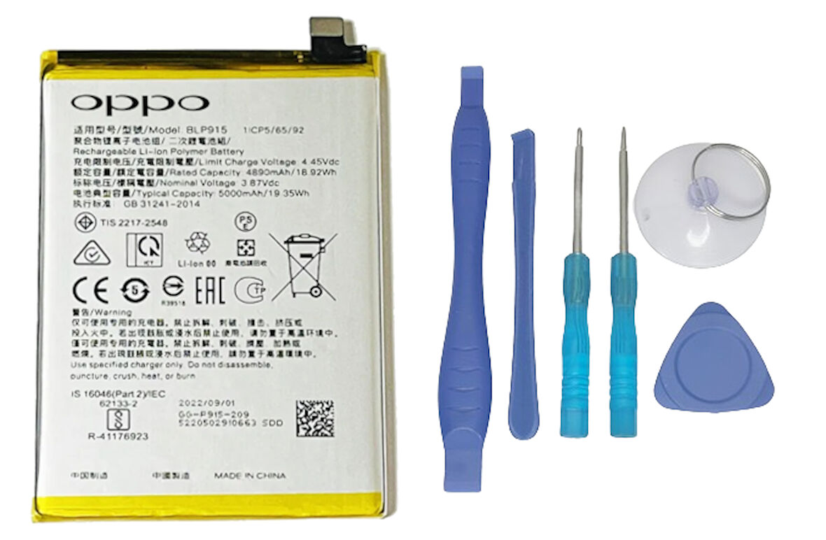Oppo A56s - Blp915 -Uyumlu Batarya Pil Sıfır Orijinal + TAMİR SETİ