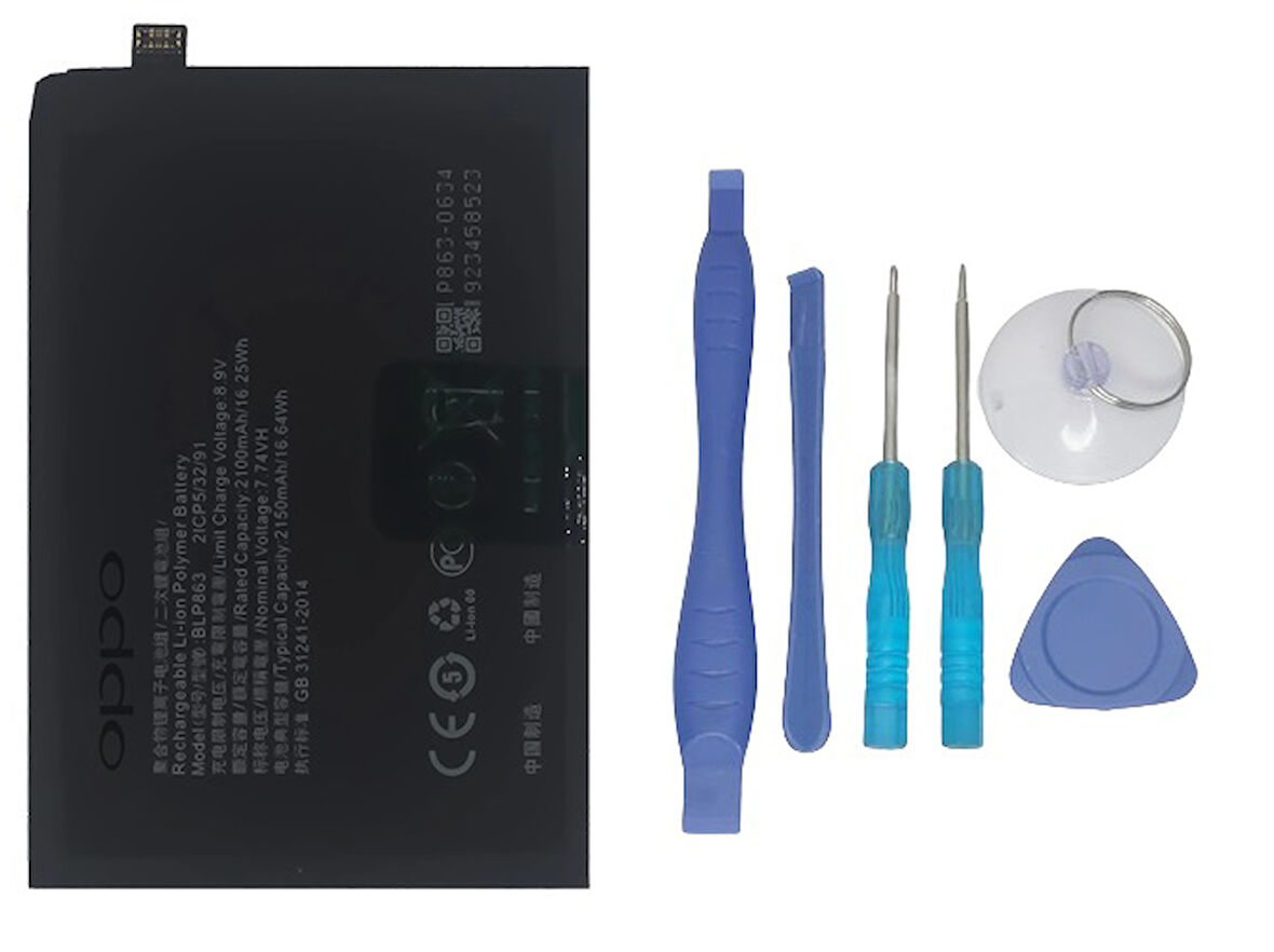 Oppo Reno 6 - BLP863 - Uyumlu Batarya Pil Sıfır Orijinal + TAMİR SETİ