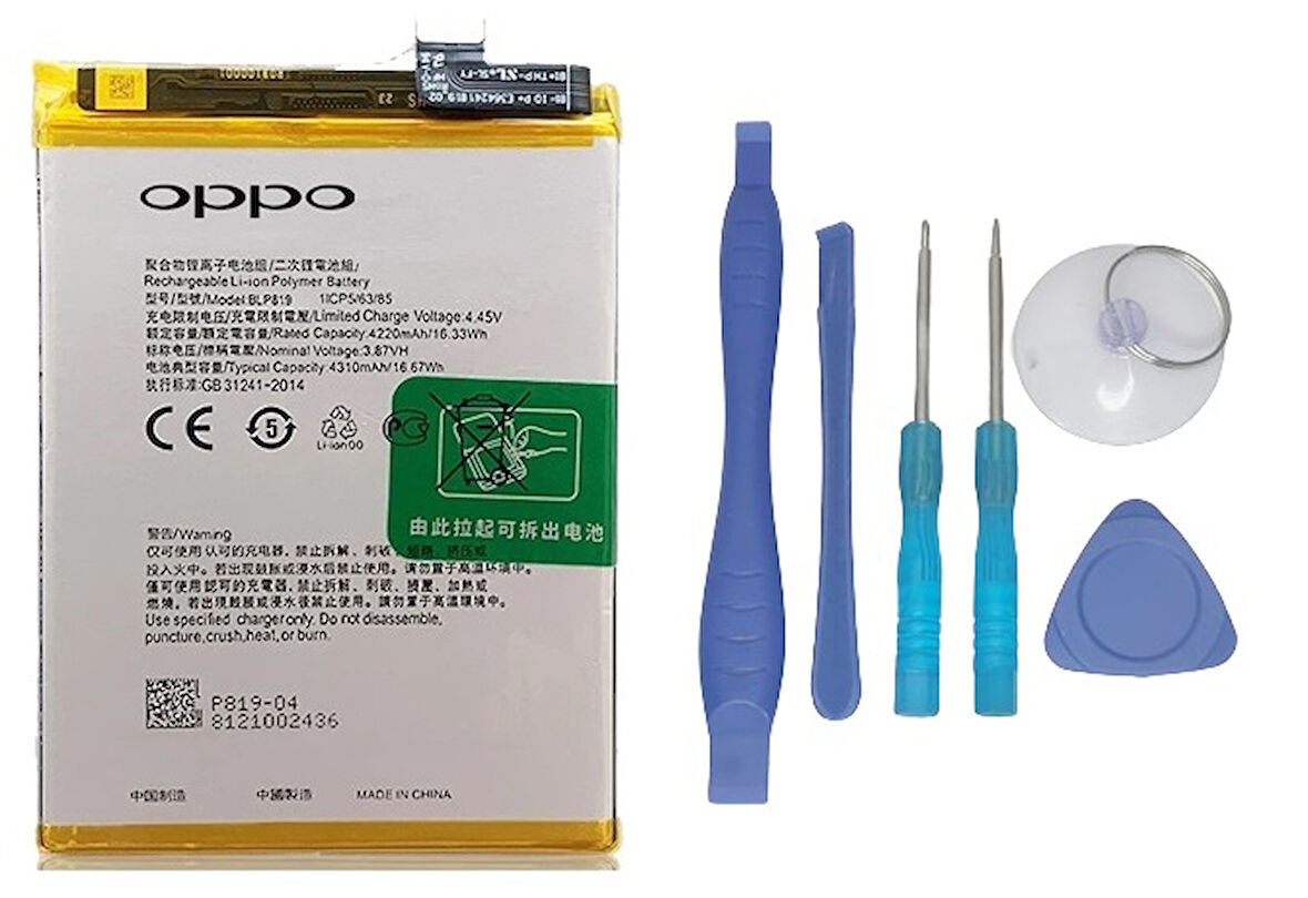 Oppo Reno 6 Lite - BLP819  - Uyumlu Batarya Pil Sıfır Orijinal + TAMİR SETİ