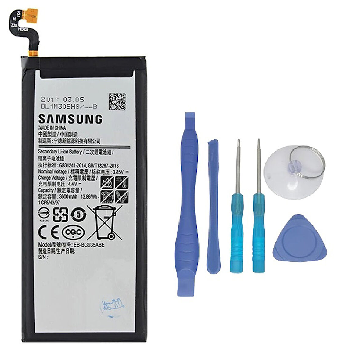 Samsung Galaxy S7 EDGE - SM- G935 Uyumlu Batarya Pil Sıfır Orijinal + TAMİR SETİ