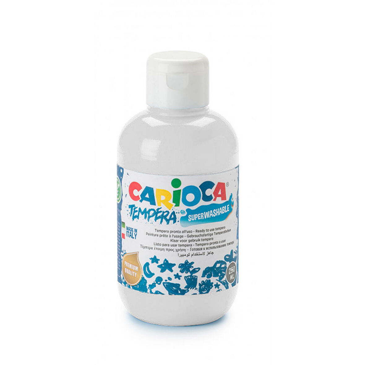 Carioca Tempera Suluboya Süper Yıkanabilir Parmak Boya Beyaz 250 ML