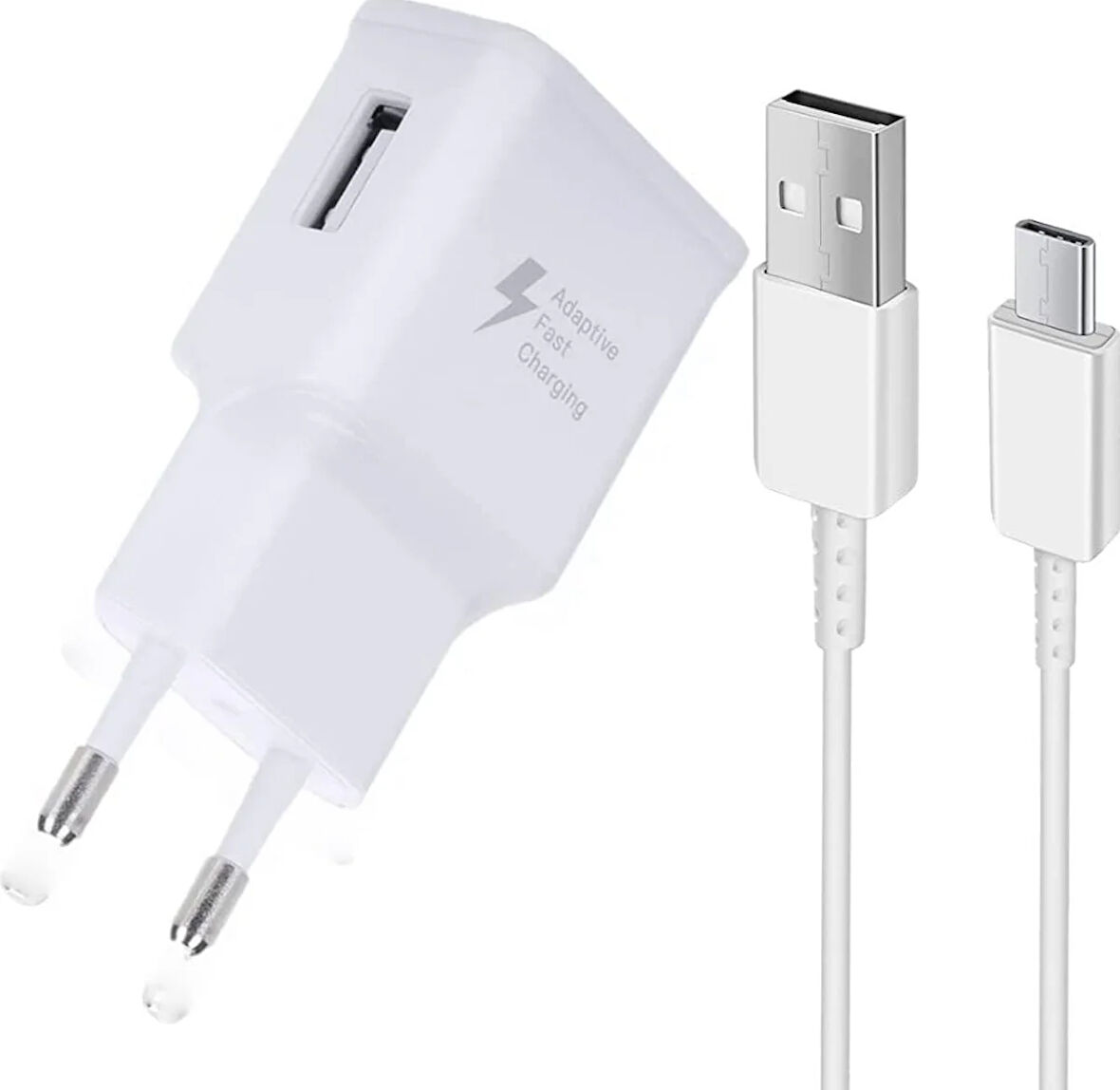 Type-C Kablo + Şarj Aleti Kablo Dahil  Samsung, Huawei, Xiaomi Uyumlu Takım Şarj Aleti