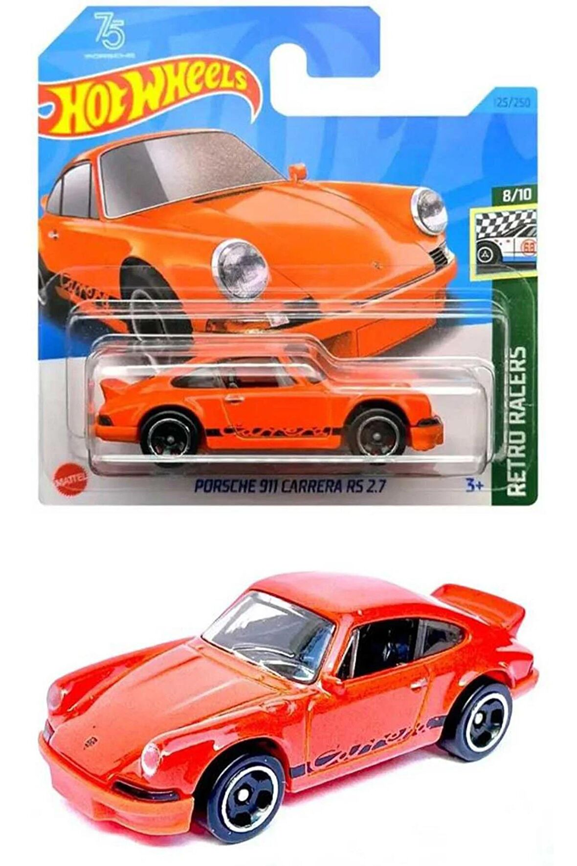 Hot Wheels Porsche 911 Carrera RS 2.7 - Turuncu (1/64) 2023 Serisi