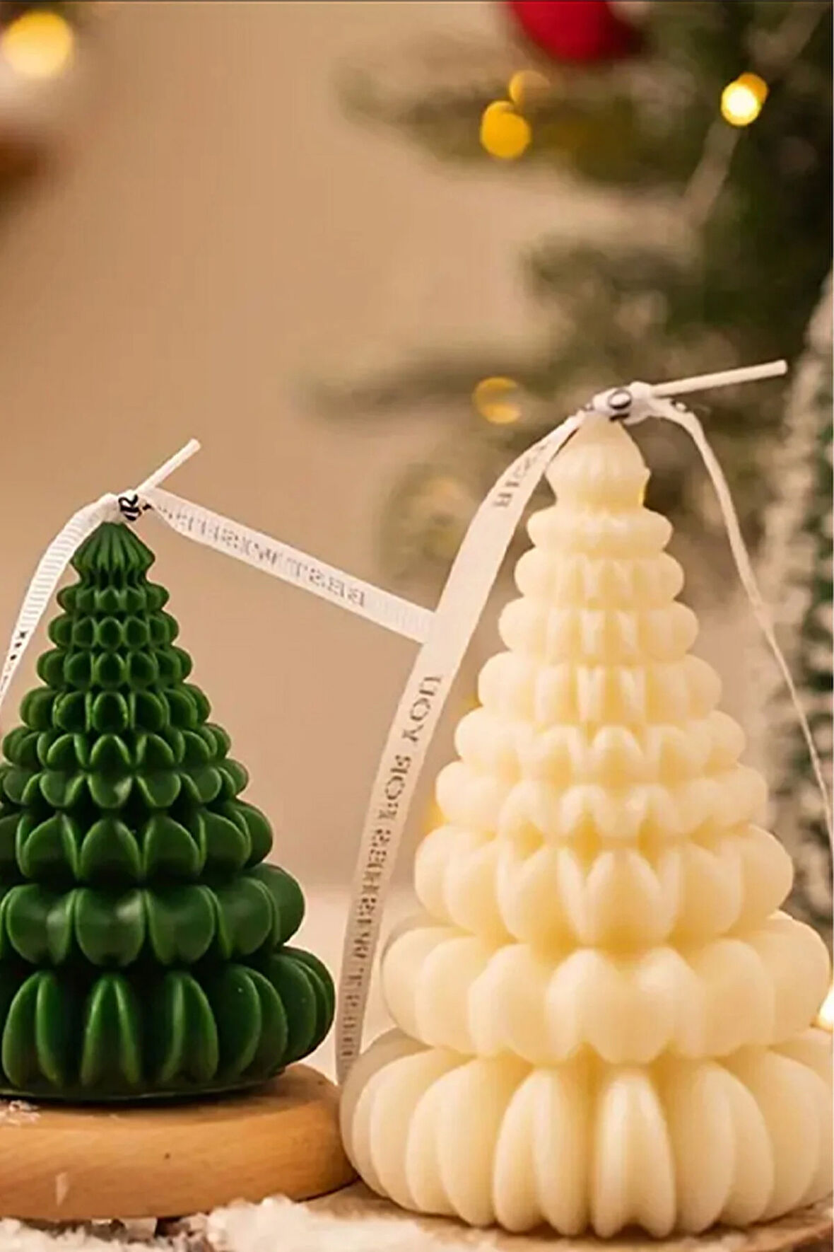 Yılbaşı Çam Ağacı Dekoratif Kokulu Soya Mum