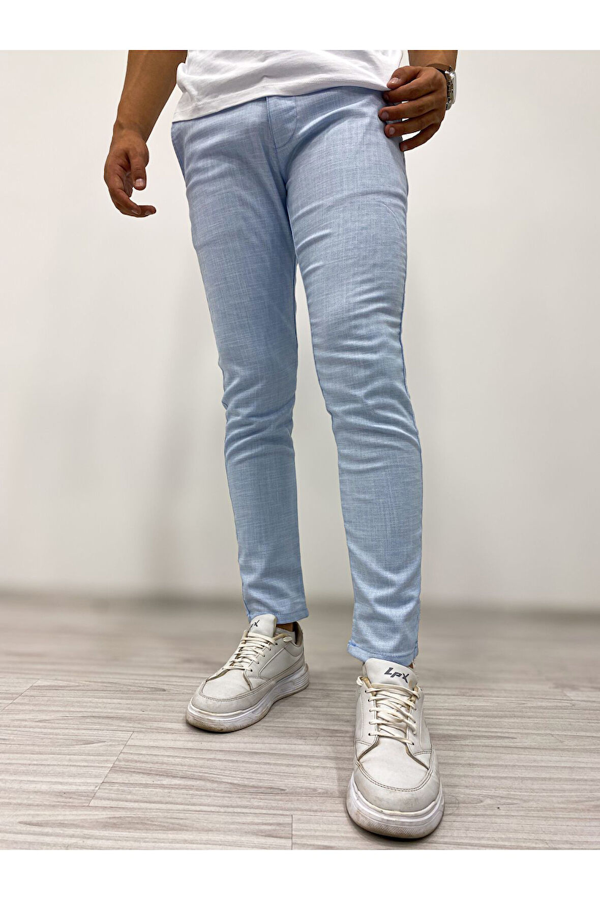 Açık Mavi Slim Fit Pantolon