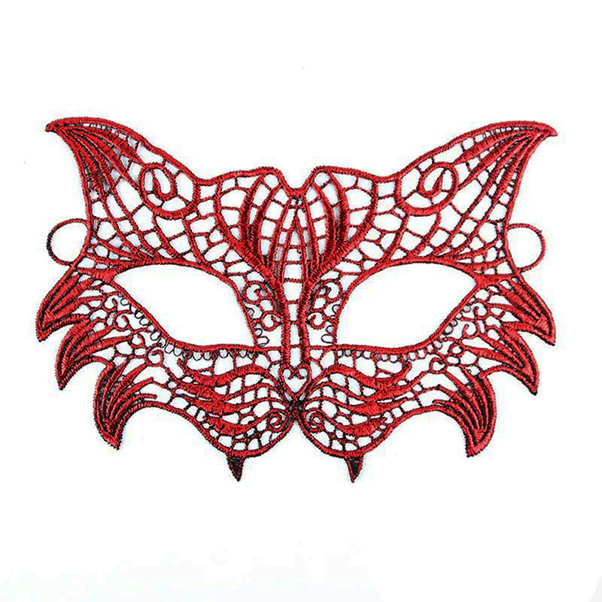 samur parti parti aksesuar & kostüm Kırmızı Dantel Masquerade Maskesi 8 No