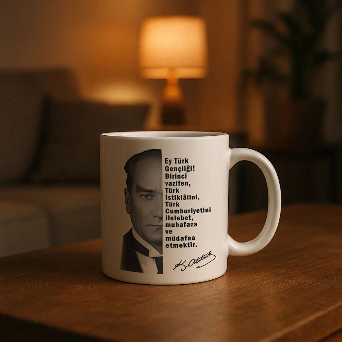 Atatürk ve Gençliğe Hitabesi Baskılı Kupa Bardak