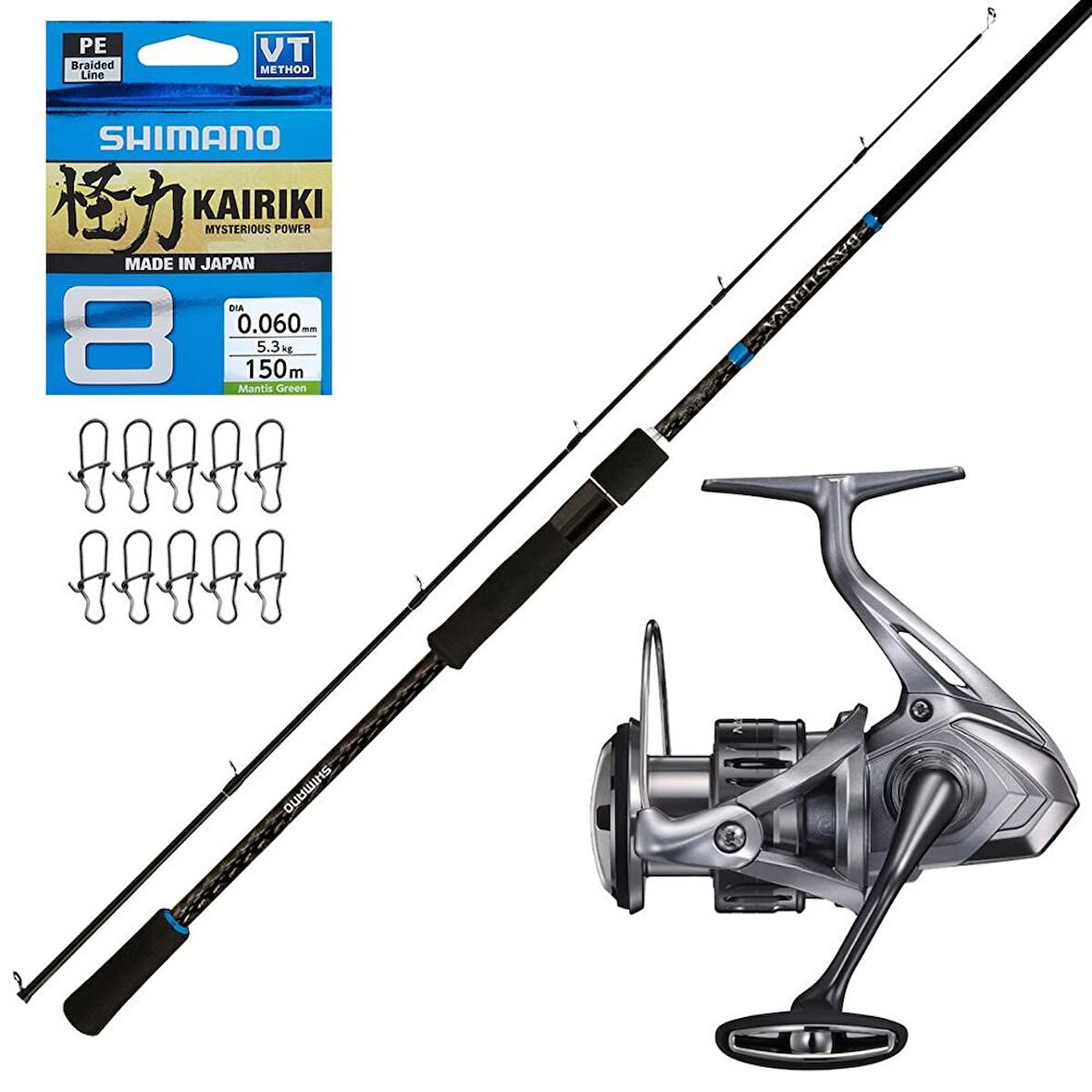 Shimano Bassterra 274 Cm 12-38gr - Shimano Nasci 4000 Spin Olta Seti