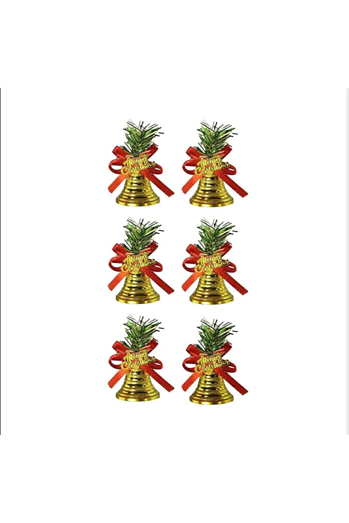 Yılbaşı Süsü 6'lı Mini Çan Altın 8 cm