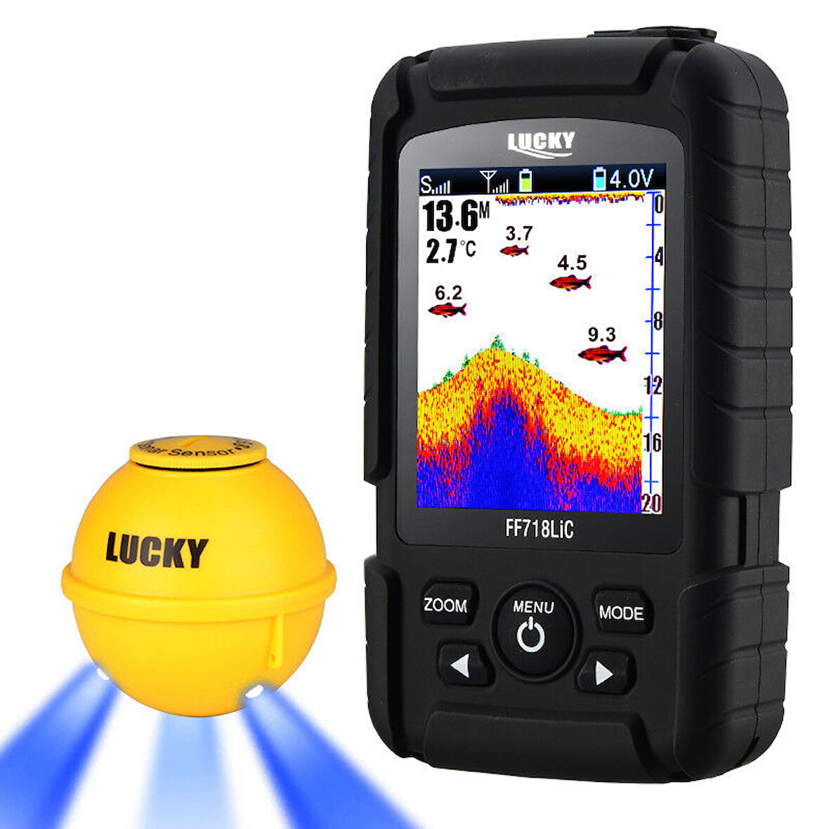 Anunnaki Sonar Balık Bulucu Lucky Ff718Llic Kablosuz Balık Bulma Cihazı 100 Metre Fish Finder