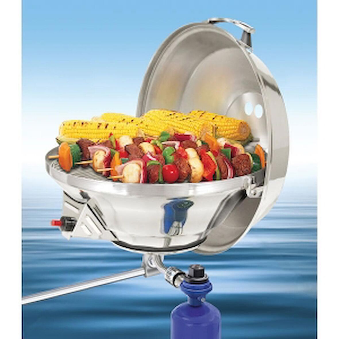 Magma Marine Kettle 2 gazlı ocak/mangal kombinasyonu A10-207