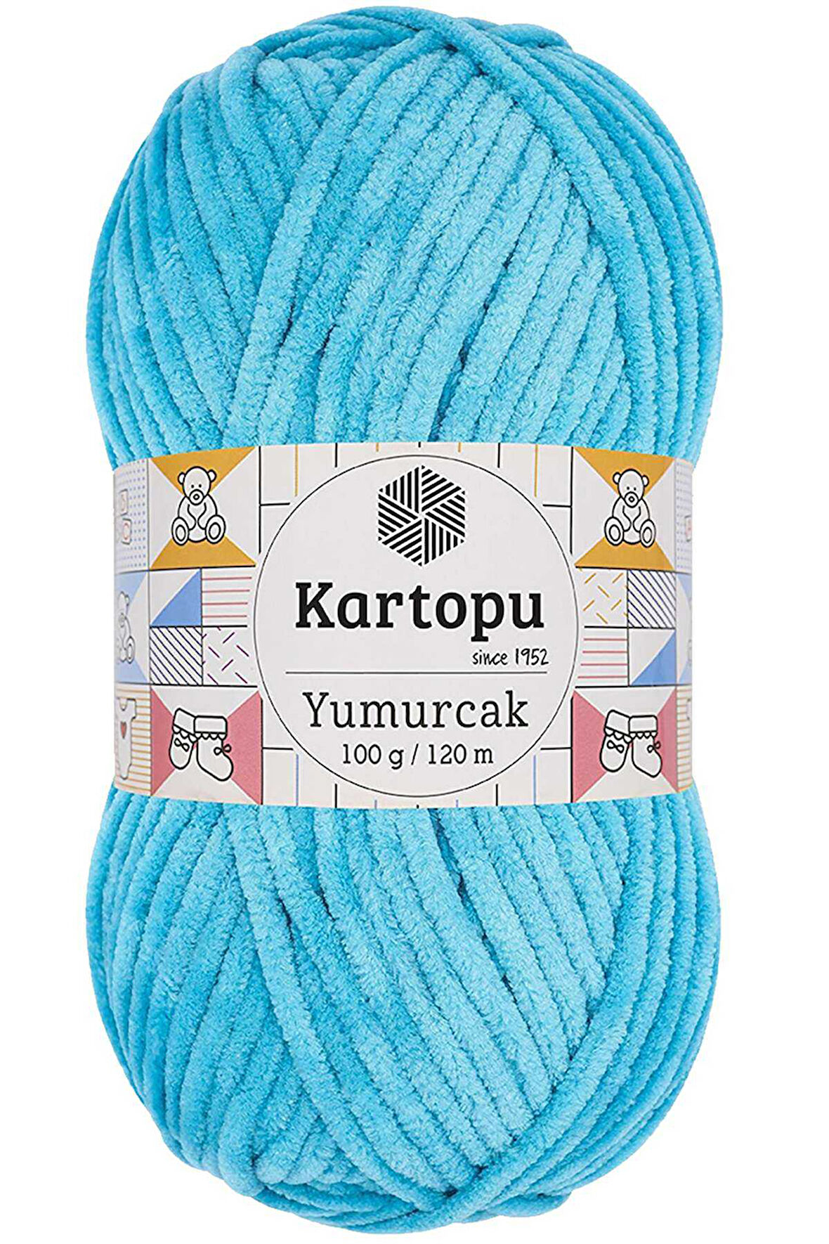 1 Adet Yumurcak Kadife El Örgü İpi Turkuaz K515