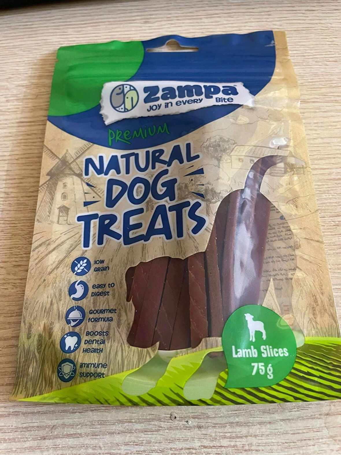 Zampa Kuzu Etli Dilimler 75 gr Köpek Ödül Maması
