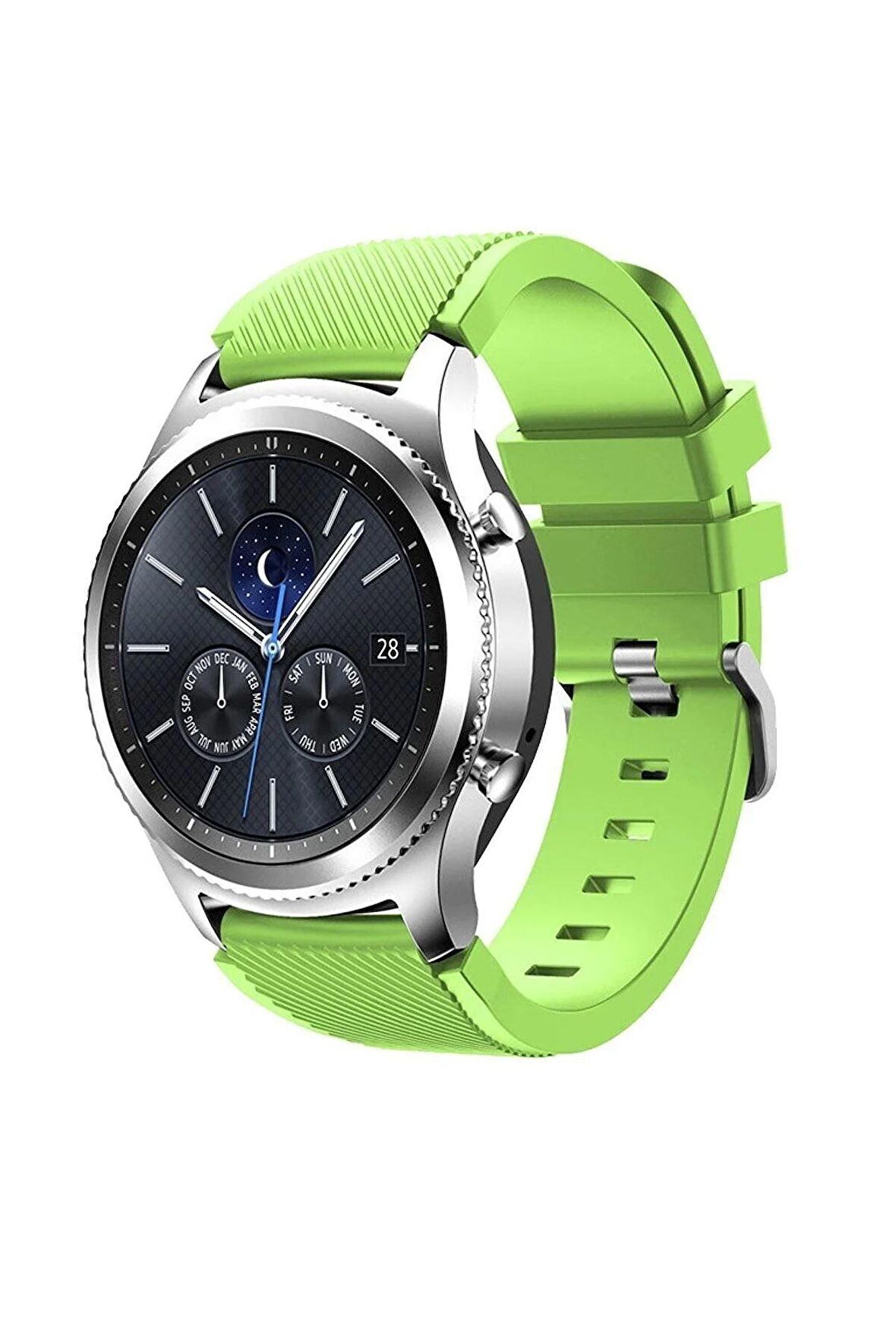 Megafox Huawei Watch Gt3 Pro 43mm Silikon Kordon Spor Çizgili Esnek Tasarım Bileklik