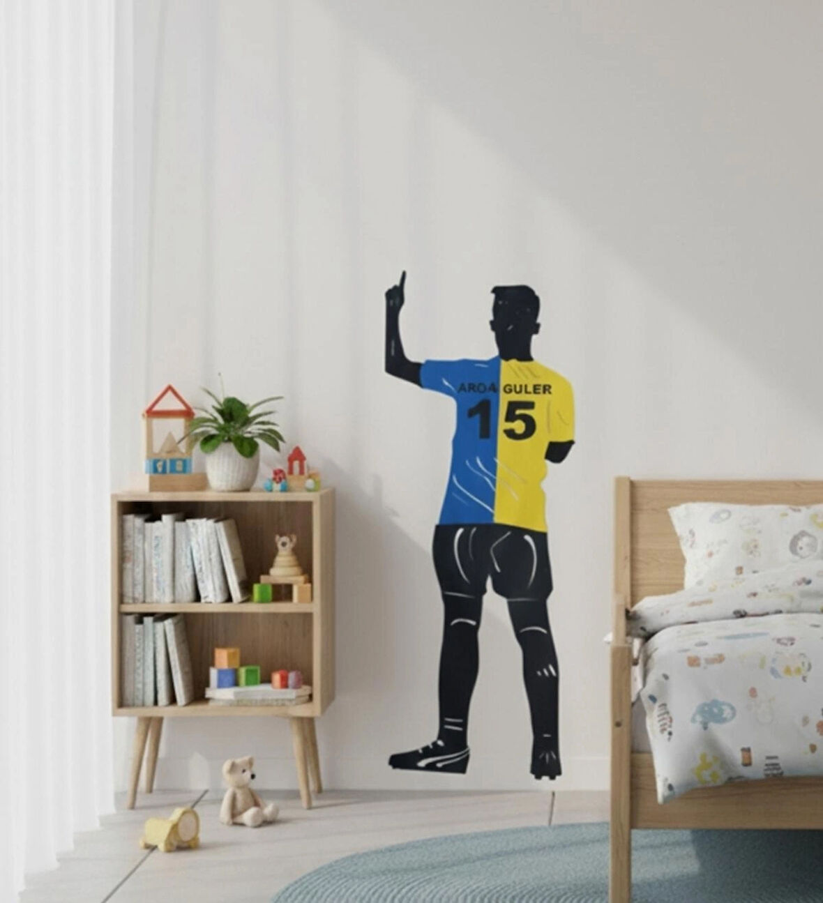 Kişiye Özel Kişileştirilebilen Arda Güler Temalı Ahşap Duvar Dekoru