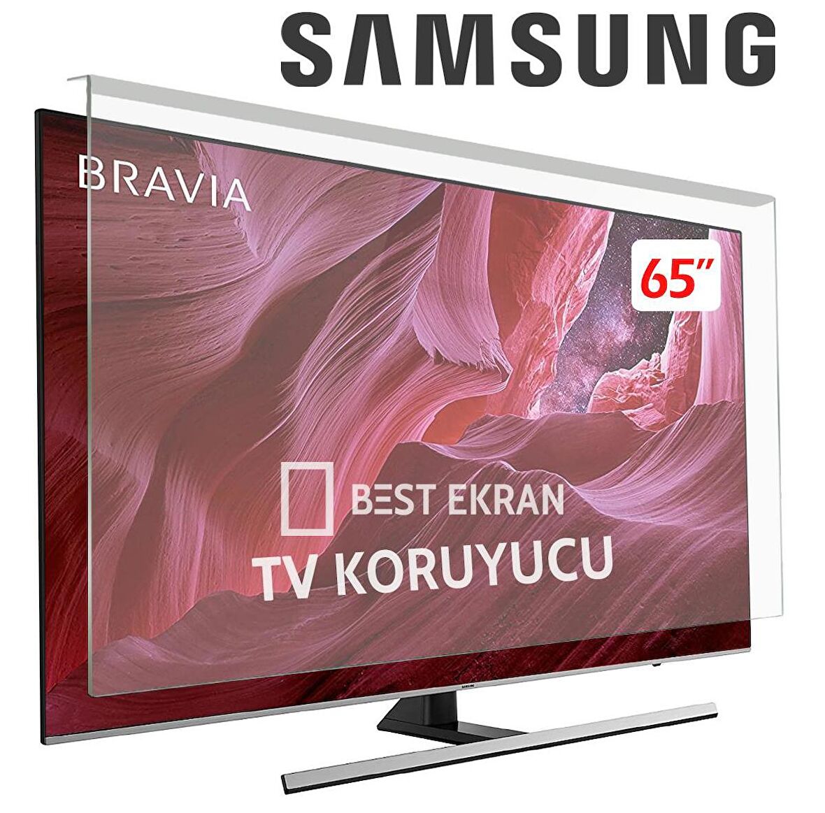 Samsung LED TV 65" inç 164cm OLED QLED Crystal Smart Uhd 4k 8k Televizyon Tv Ekran Koruyucu