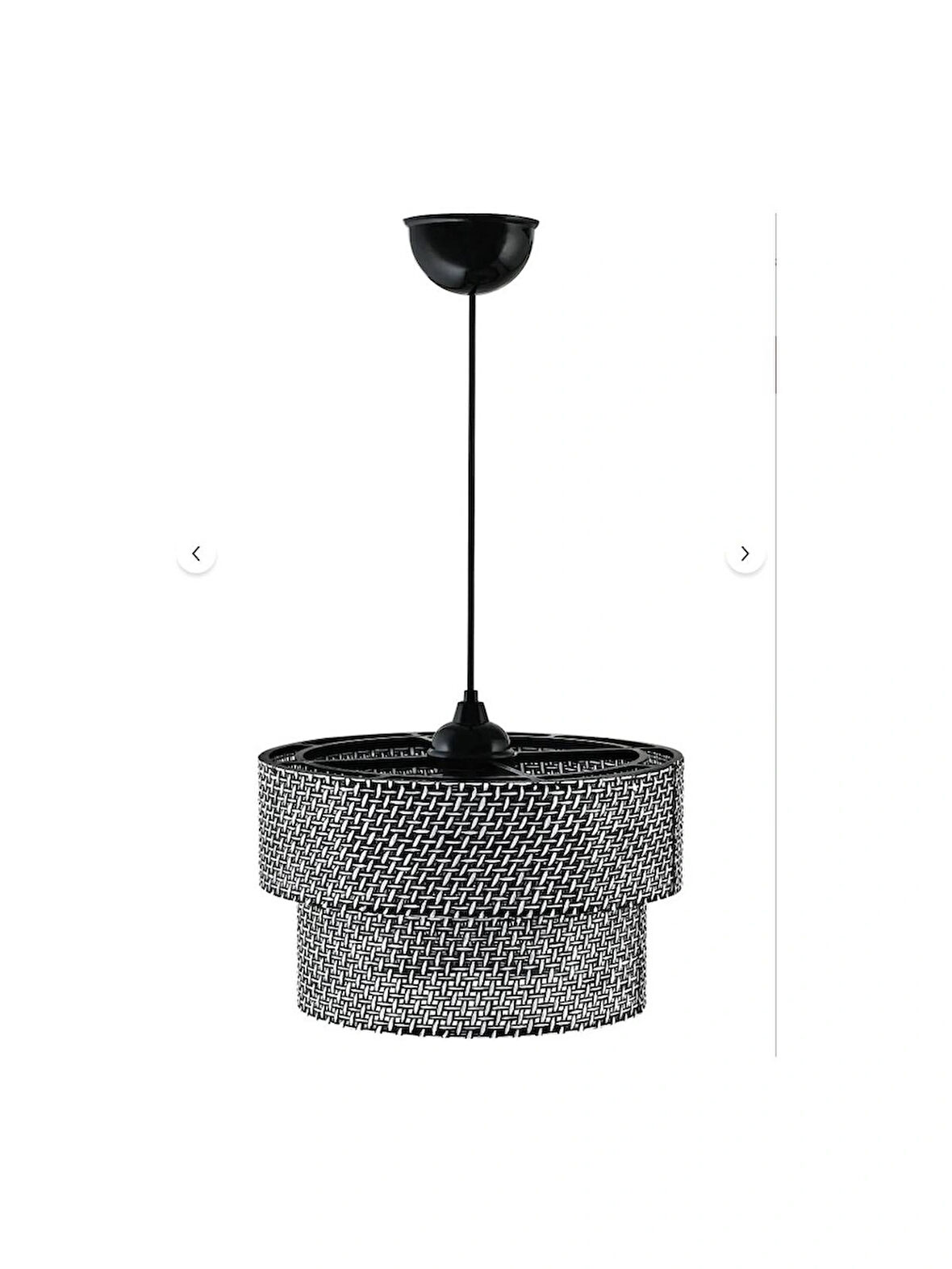 Rattan Hazeran Black Tekli Sarkıt