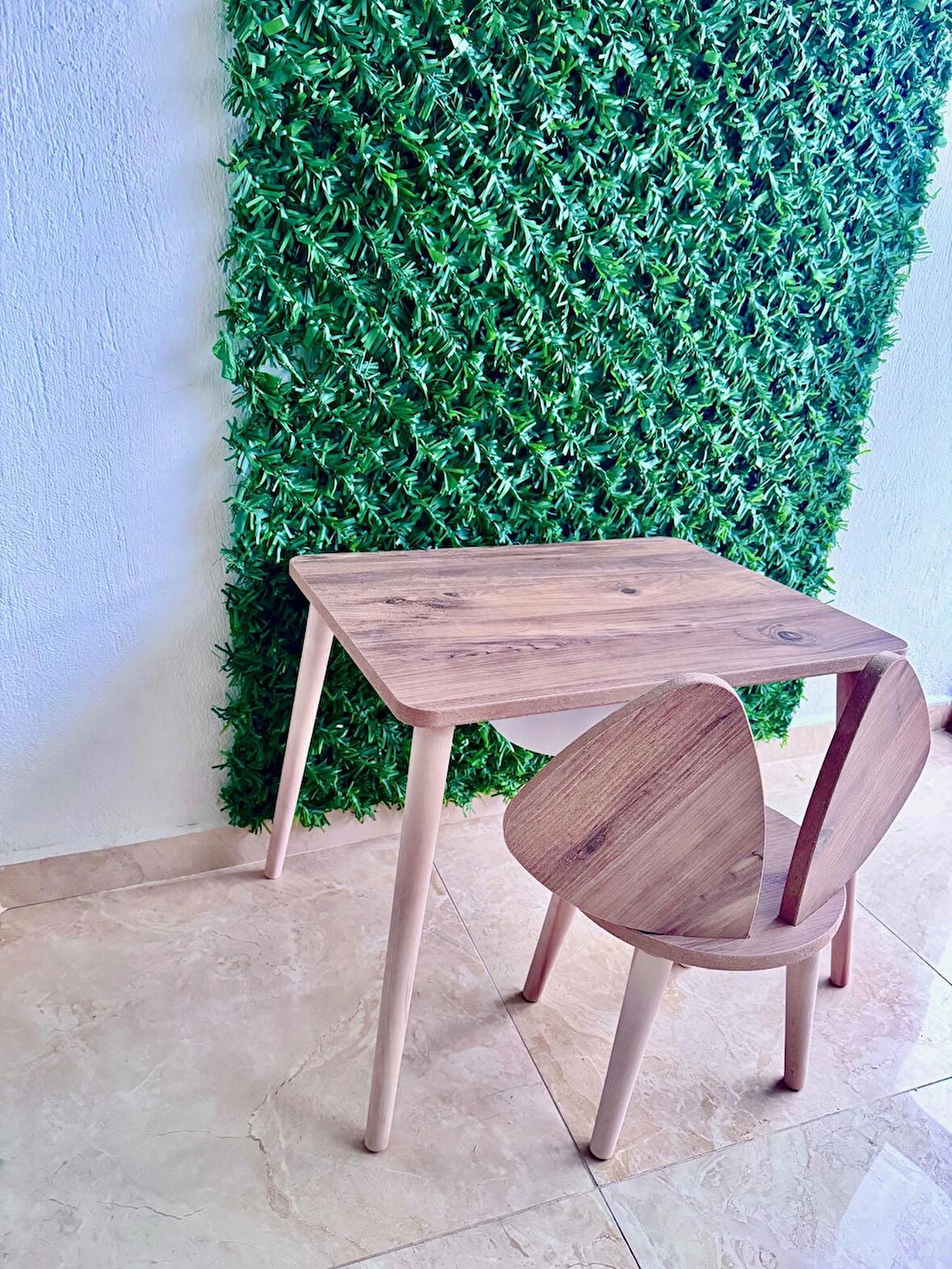 FILI Montessori Çocuk Masası Fil Kulaklı Oyun,Aktivite, Masası Sandalyeli