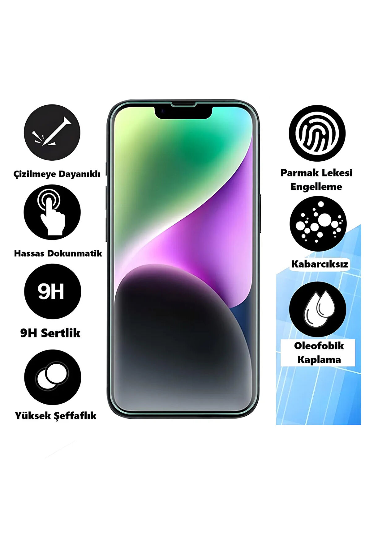 iPhone 13 Darbeye Dayanıklı Şeffaf Nano Ekran Koruyucu Kırılmaz Cam - İnce ve Esnek