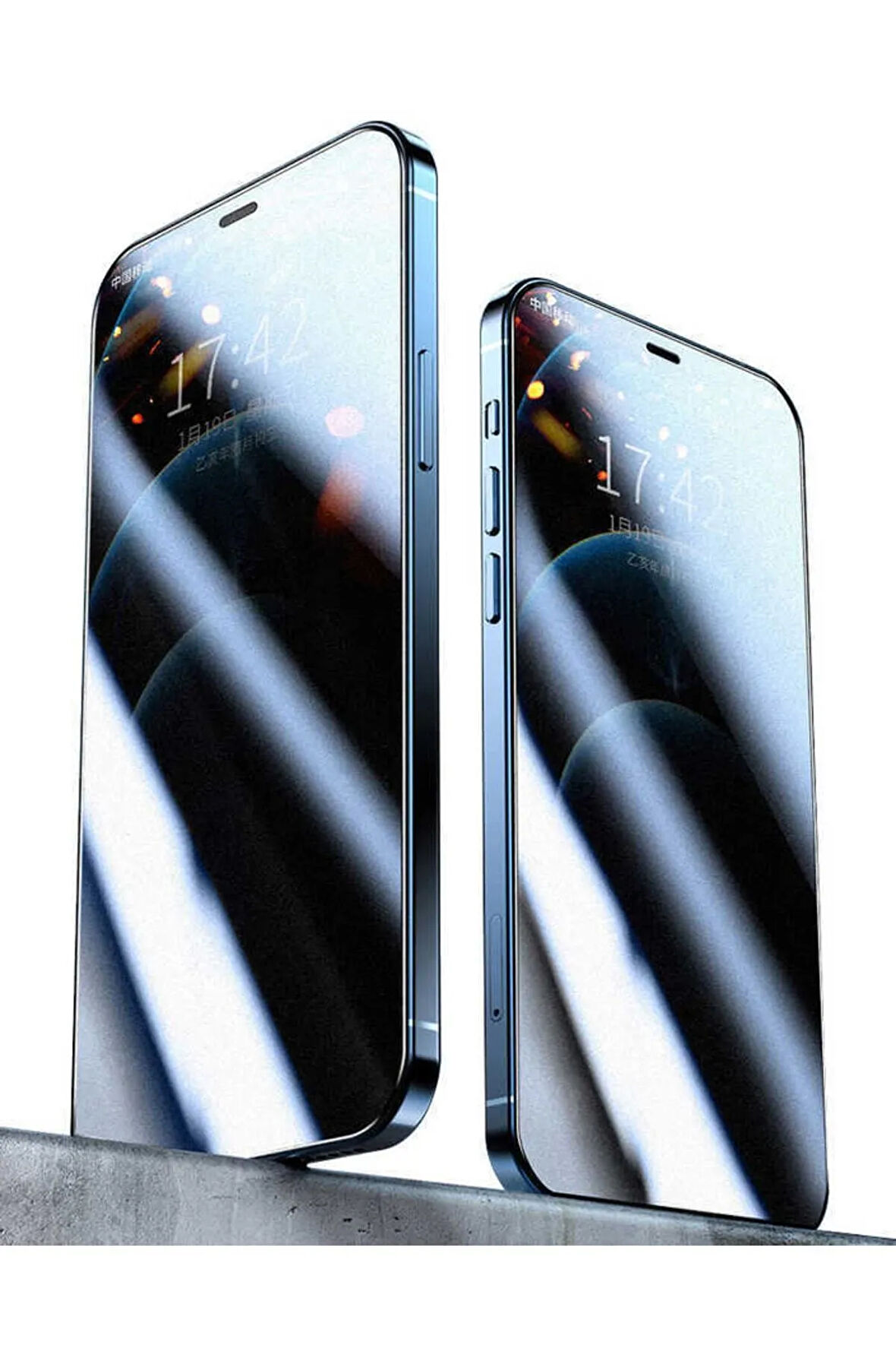 Iphone 12 Uyumlu Tam Kapatan Hayalet Gizlilik Filtreli Rika Premium Cam Ekran Koruyucu - Extra İnce