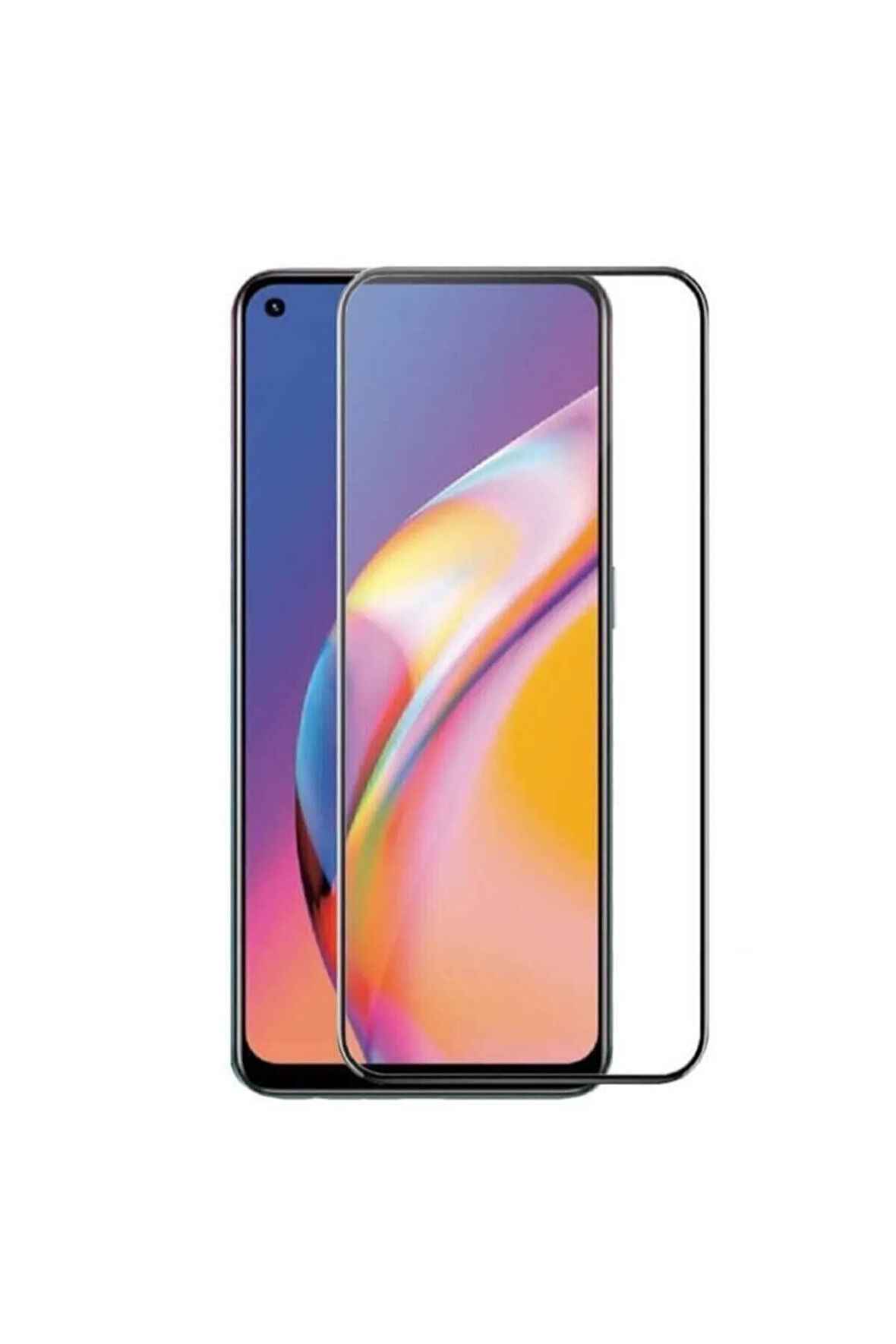 Oppo Reno 5 Lite Tam Ekran Koruyucu Kırılmaz Cam - Extra İnce