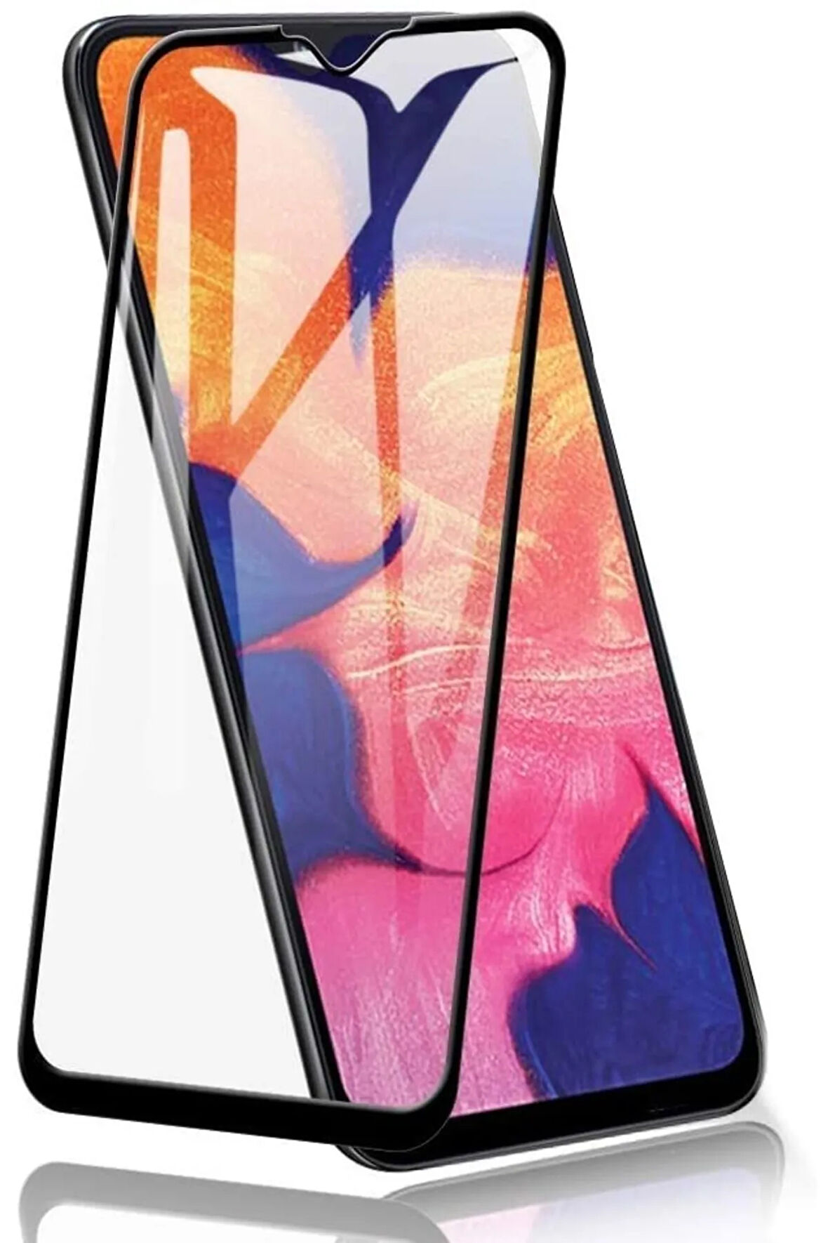Samsung Galaxy A10 Tam Kaplayan Kırılmaz Cam Ekran Koruyucu - Siyah - Extra İnce