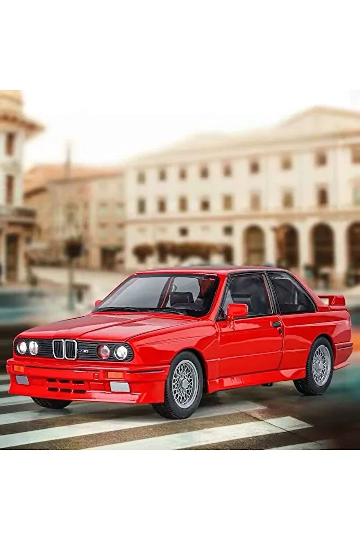 1988 BMW M3 (E30) RED 1:24 BMW Eski Model Nostalji Diecast Araba Açılan Kapılar
