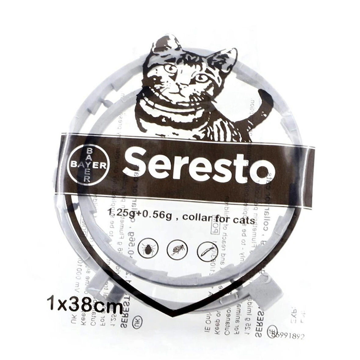 SERESTOO KÜÇÜK IRK KÖPEK VE KEDİ PİRE TASMASI 38 CM KUTUSUZ
