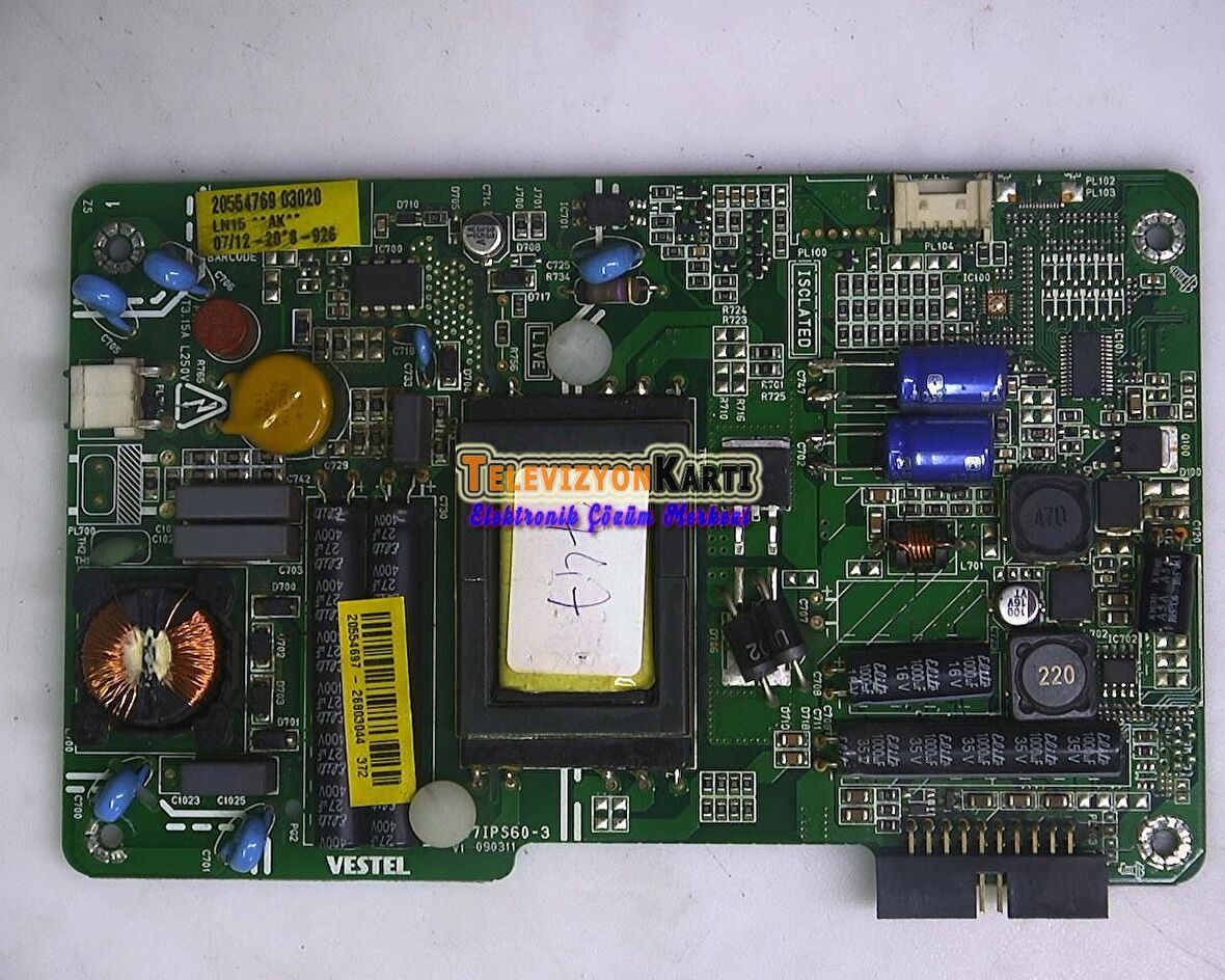 17IPS60-3, 20554697, 20554769, Seg 22911F, Power Board, M215W03 V.1