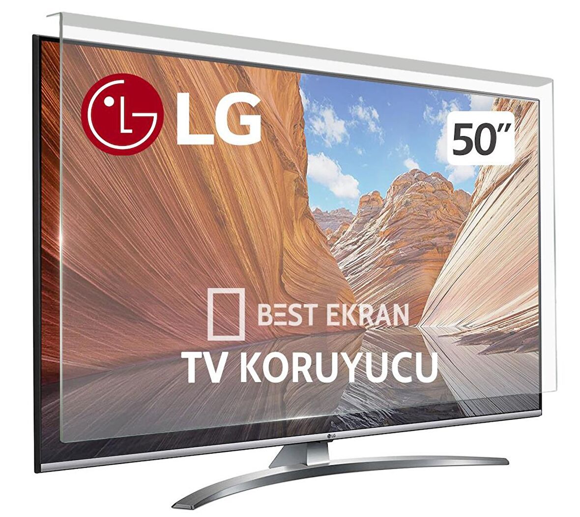 LG 50UT81006LA Tv Ekran Koruyucu - Lg 50" inç Kırılmaz Ekran Koruma paneli camı