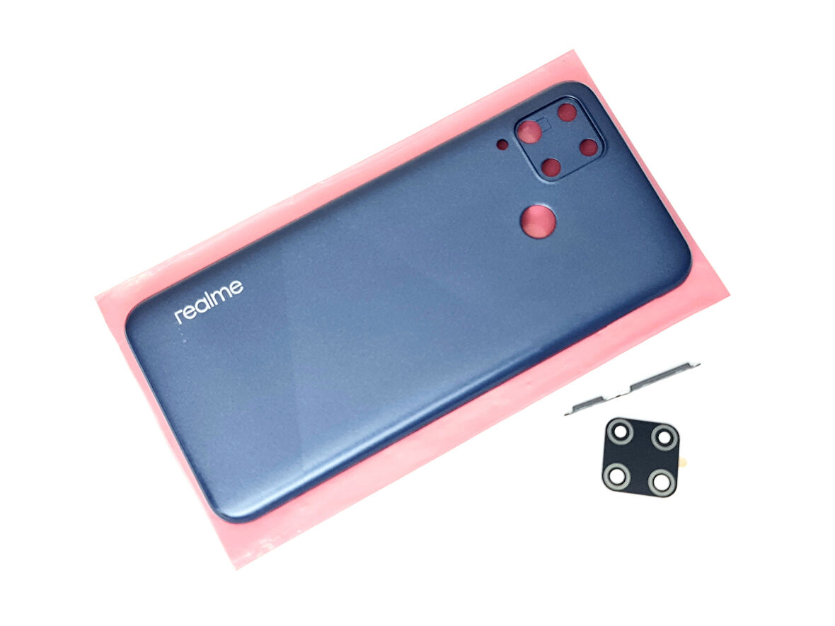 Oppo Realme C15 kasa Arka Pil Batarya Kapağı MAVİ