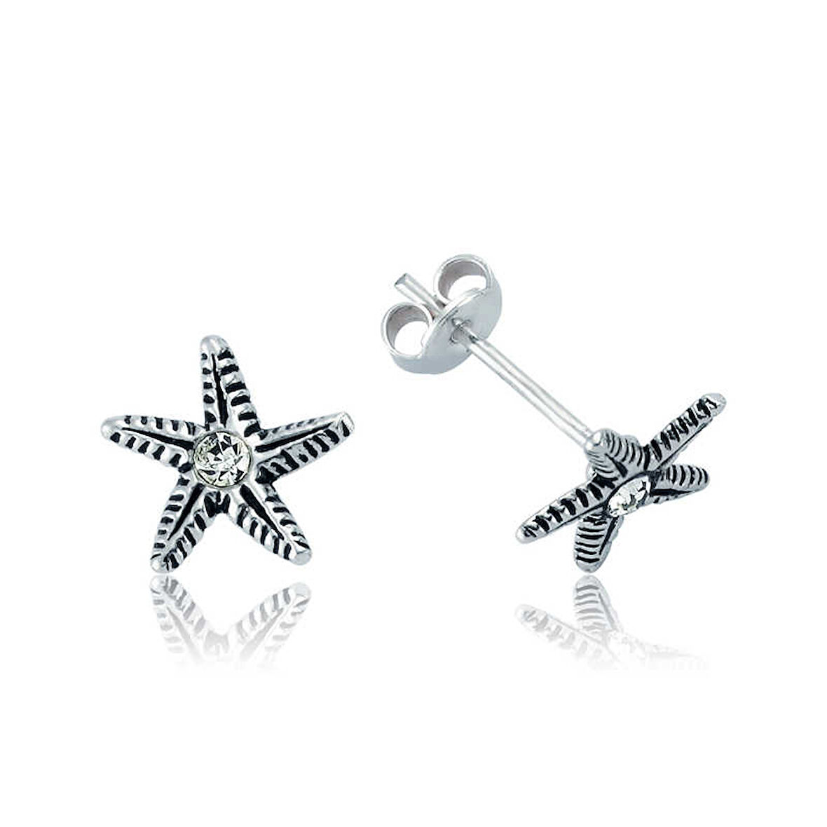 925 Ayar Gümüş Deniz Yıldızı Çivili Küpe EA1160023 (944944)
