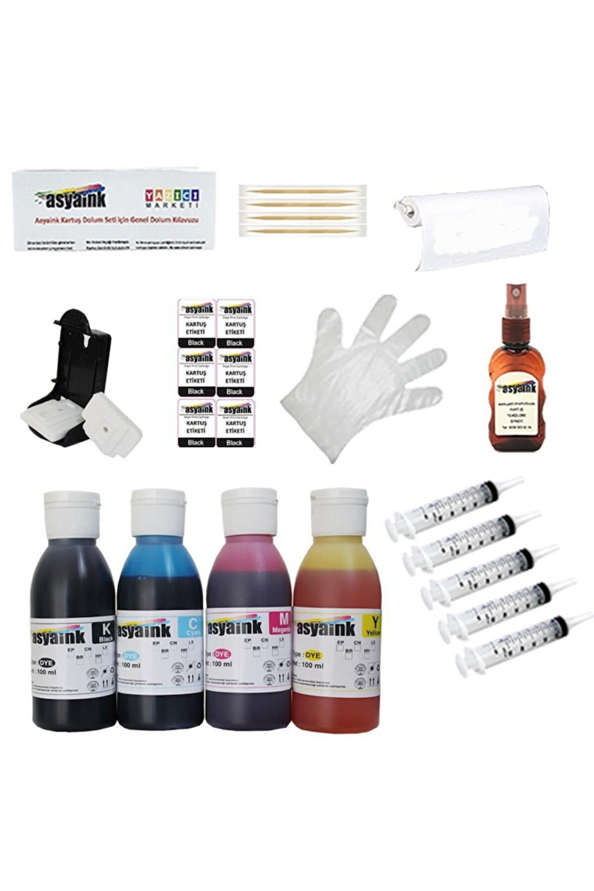 Hp 305 Uyumlu 4x100ml Muadil Kartuş Dolum Seti