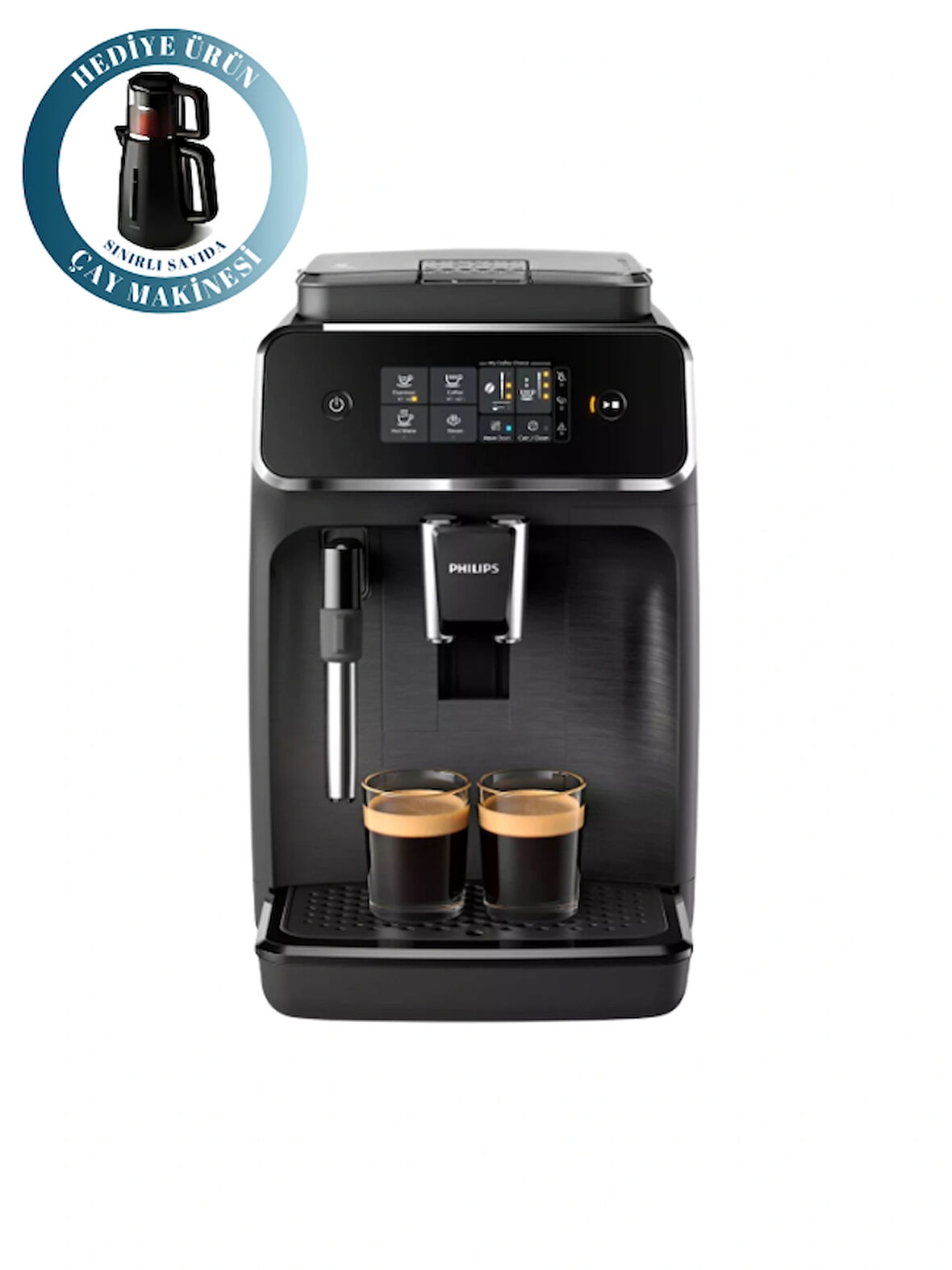 Philips 2000 Serisi Tam Otomatik Espresso Makinesi EP2220/10 ve HD7301/00 Çay Makinesi Hediyeli