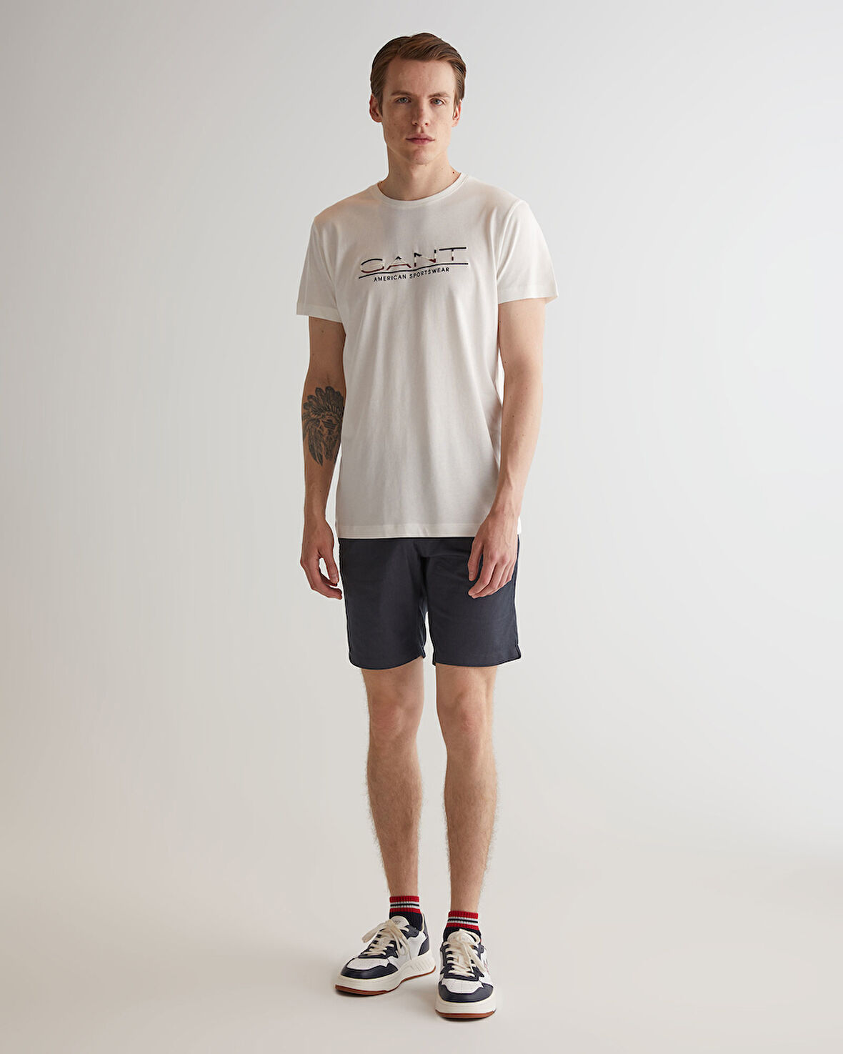 GANT Erkek Gri Slim Fit Şort