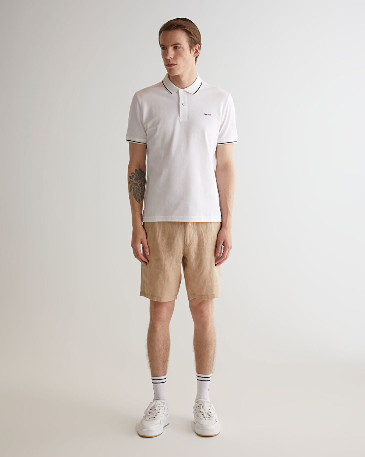 GANT Erkek Bej Relaxed Fit Keten Şort