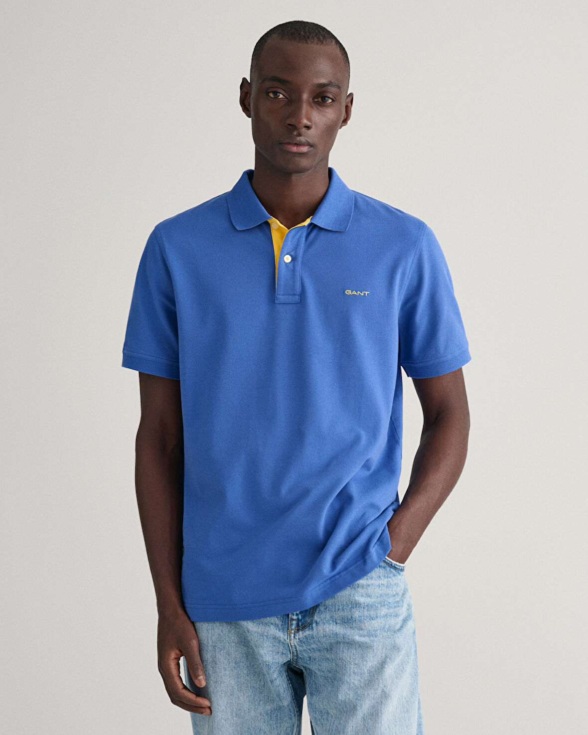 GANT Erkek Mavi Regular Fit Polo