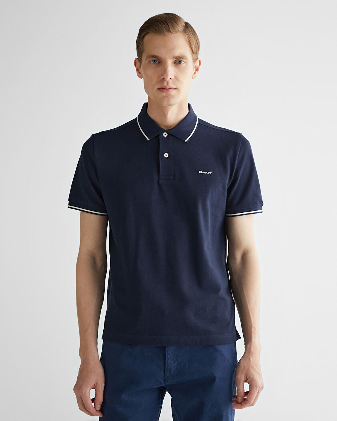 GANT Erkek Lacivert Regular Fit Polo