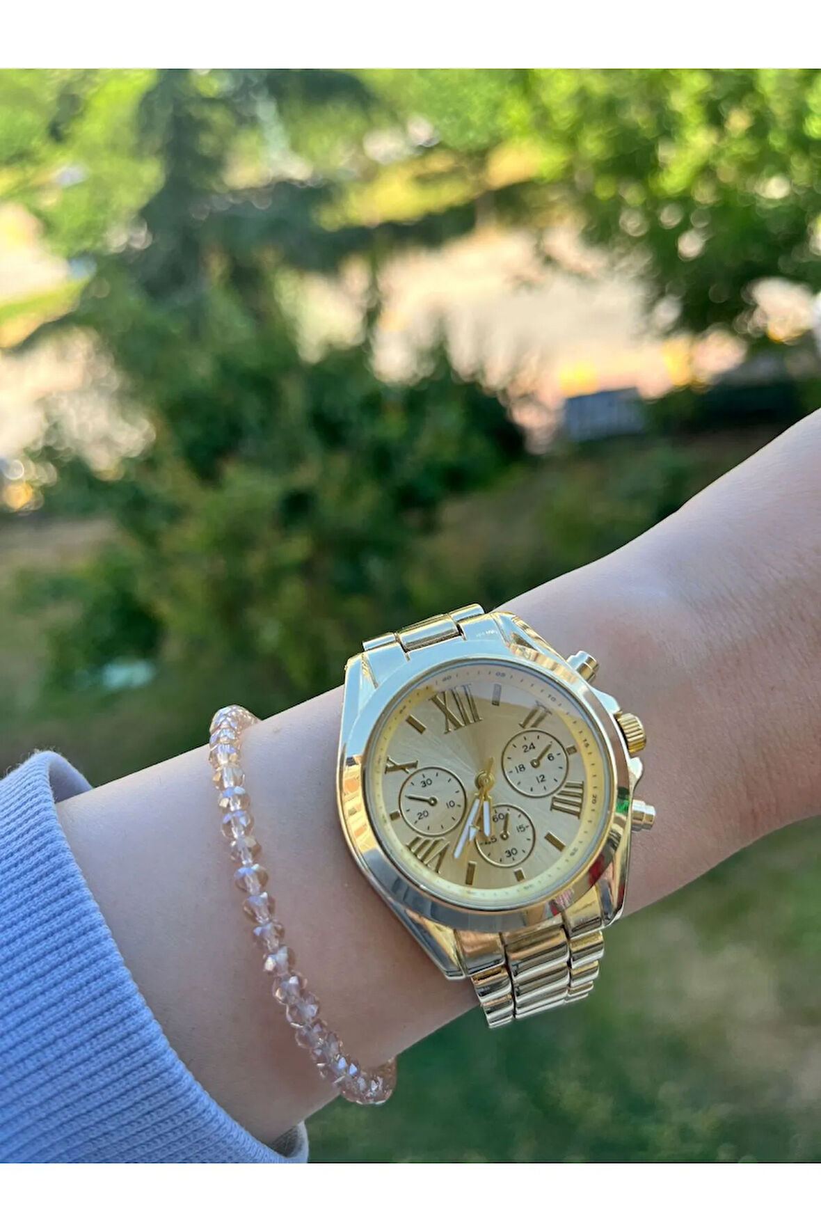 Altın Renk Kadın Kol Saati