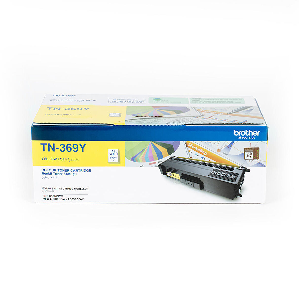 Brother TN-369Y 6000 Sayfa Kapasiteli Sarı Toner
