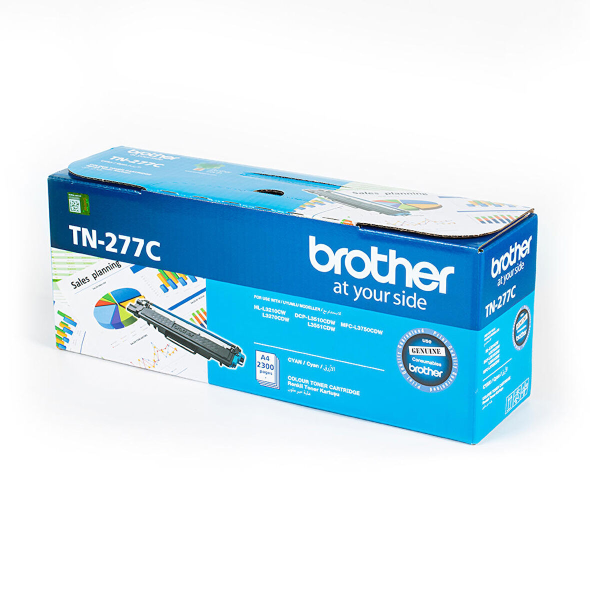 Brother TN-277C 2300 Sayfa Kapasiteli Mavi Toner