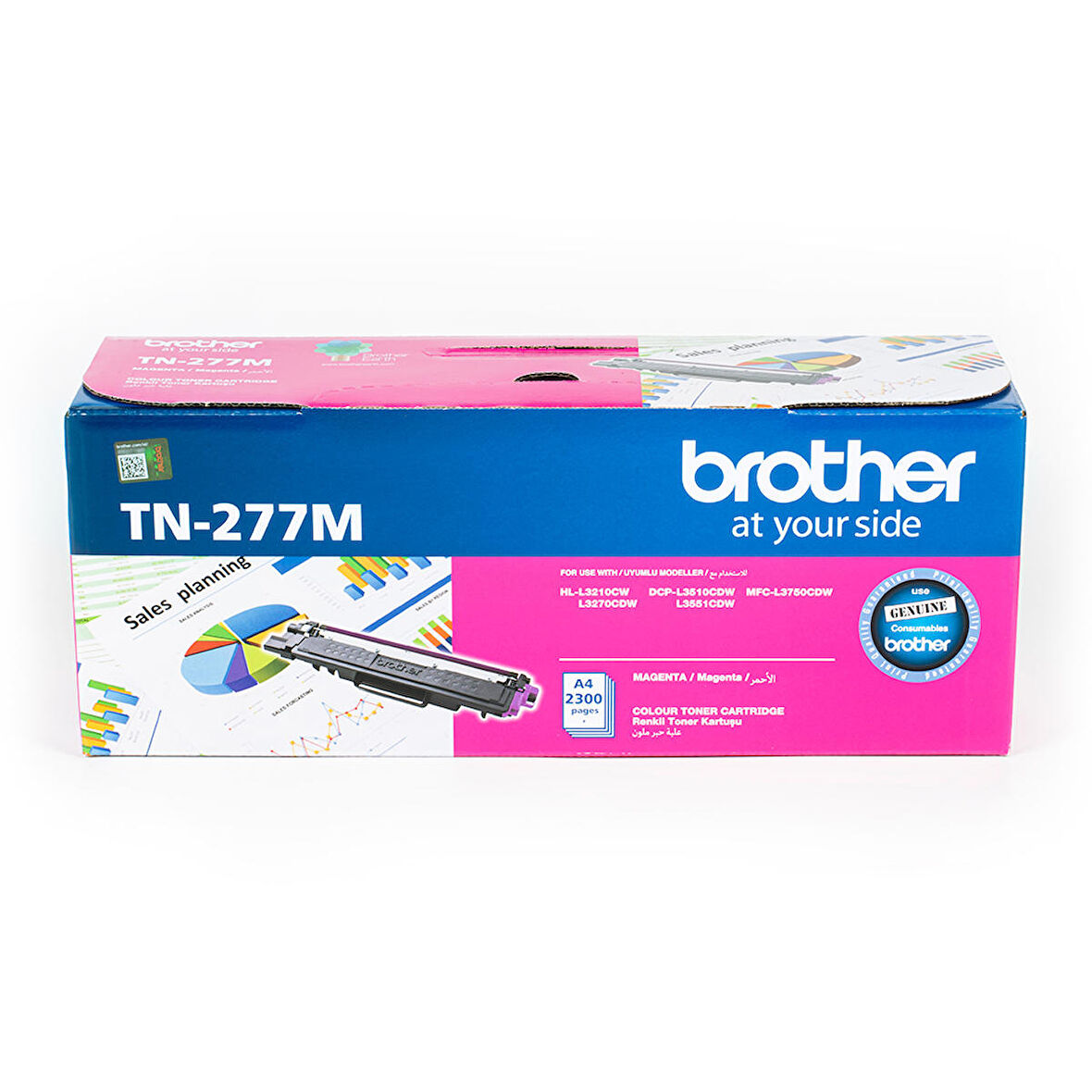 Brother TN-277M 2300 Sayfa Kapasiteli Kırmızı Toner