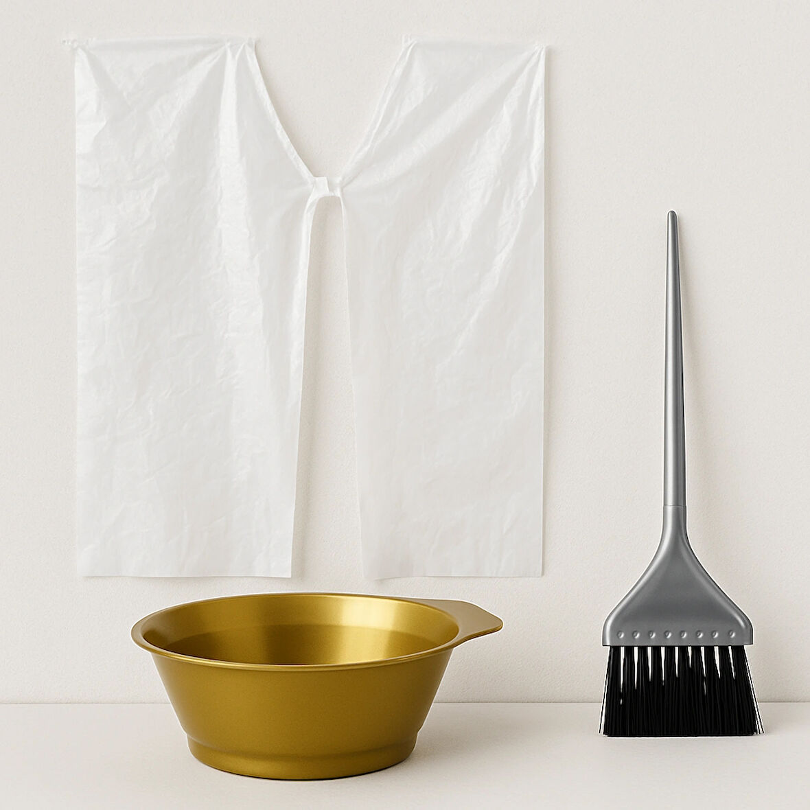 Shaker Saç Boyama Seti Boya Karıştırıcı Şişe+Kase +Fırça+Koruyucu Önlük | Evde Saç Boyama Aparatları