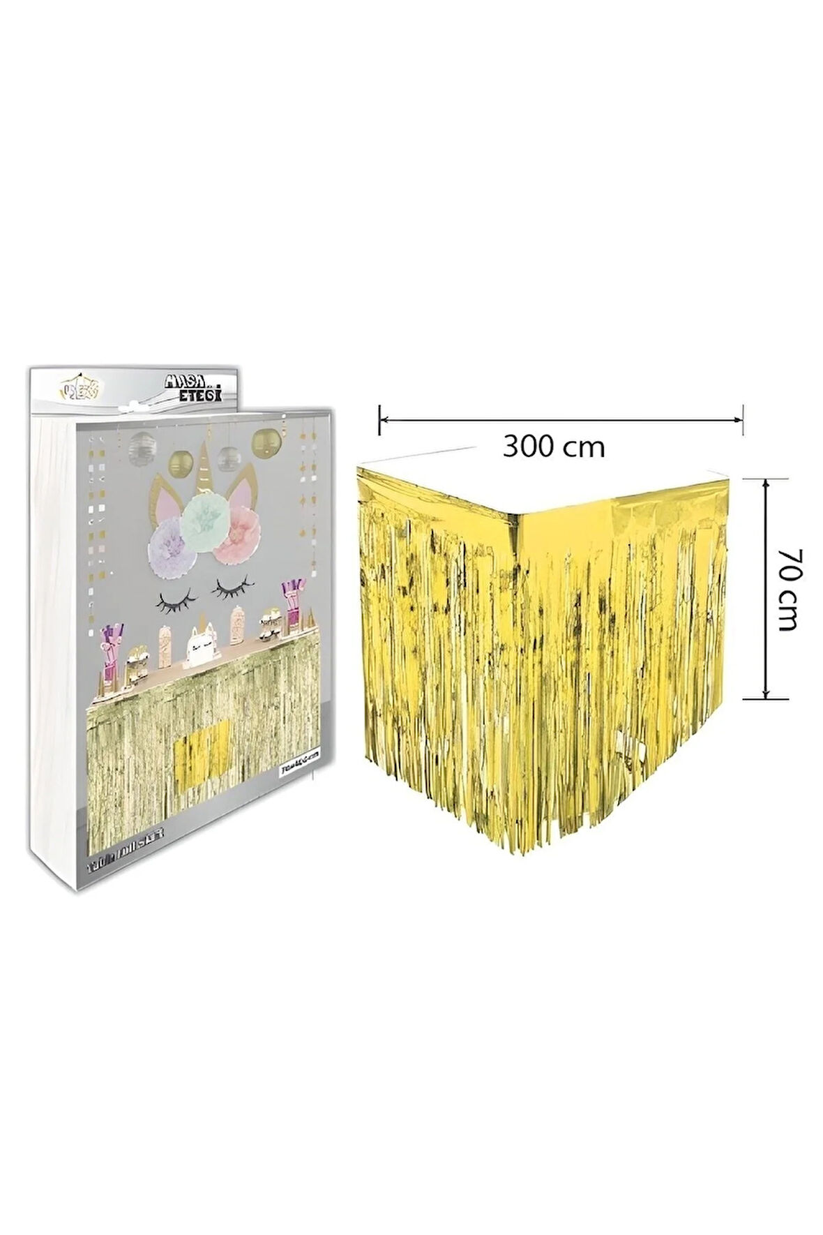 Püskül Masa Eteği Gold 70*300 Cm
