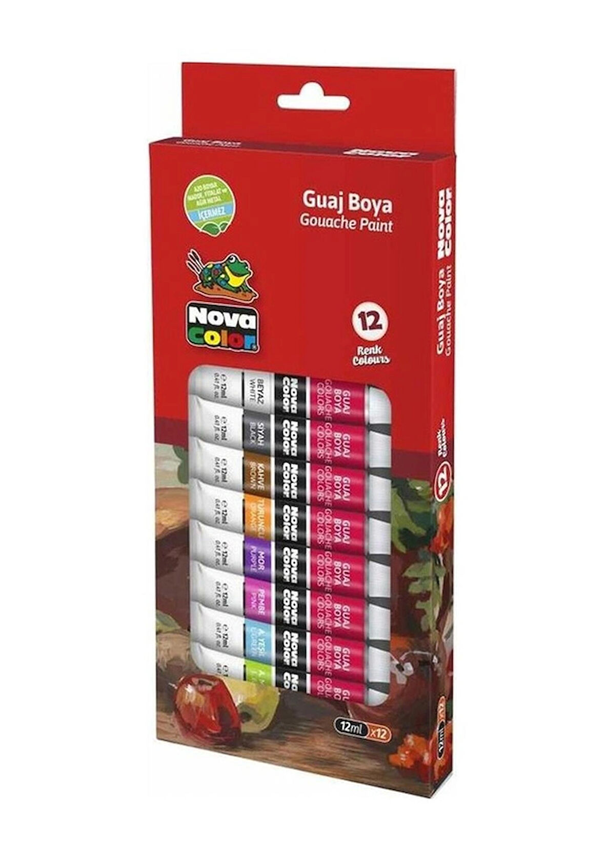 NOVA COLOR 12 Lİ TÜP GUAJ BOYA 12*12 ml