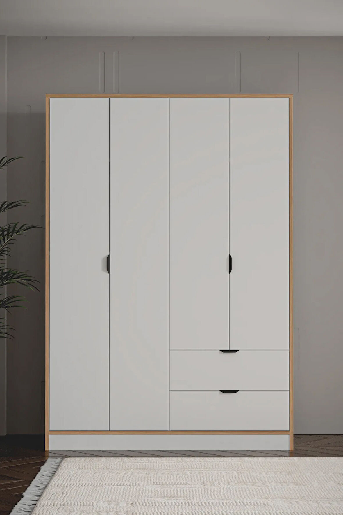 Arden 4 Kapaklı 2 Çekmeceli Dolap