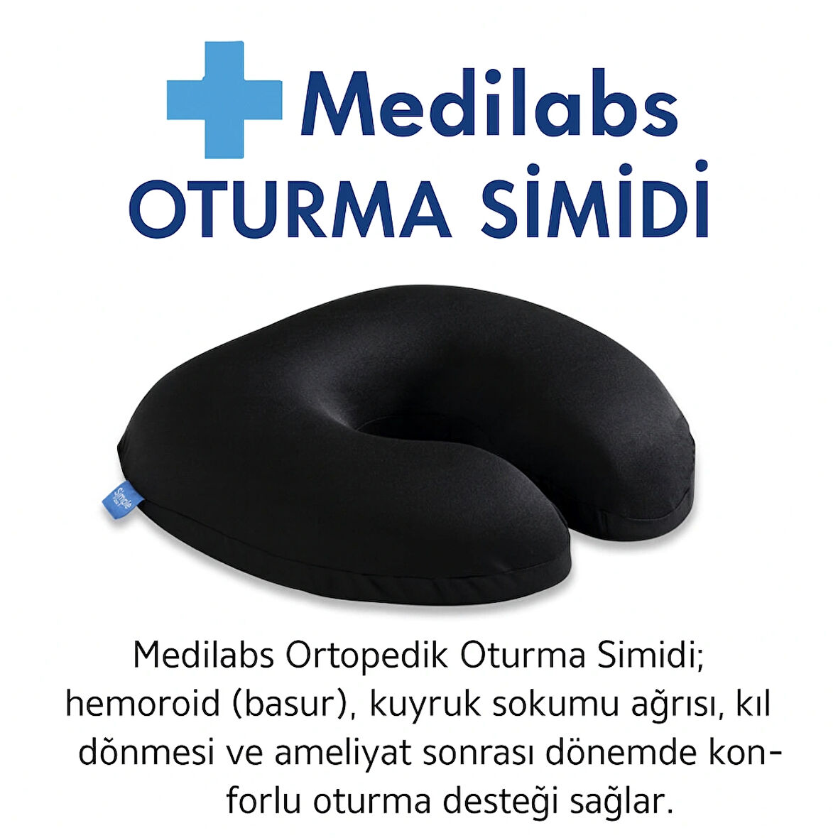 Ortopedik Oturma Simidi Hemoroid Basur Minderi Kuyruk Sokumu Koltuk Yastığı