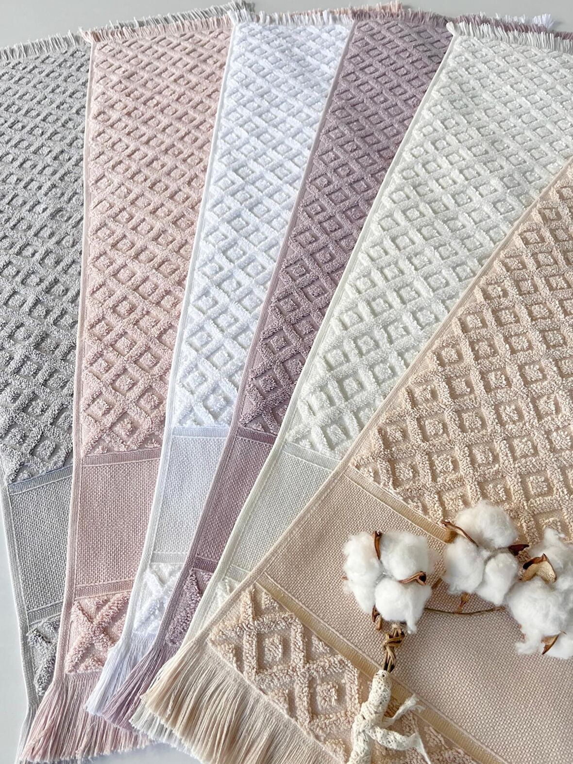 50X90 SARRA 6’LI MİLANO ETAMİN HAVLU PUDRA